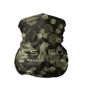 Бандана-труба 3D с принтом CS:GO - Hexatal Camo в городе Новоалтайск, 100% полиэстер, ткань с особыми свойствами — Activecool | плотность 150‒180 г/м2; хорошо тянется, но сохраняет форму | awp | counter | cs | csgo | skin | strike | камуфляж | контр | контра | кс | ксго | скин | страйк