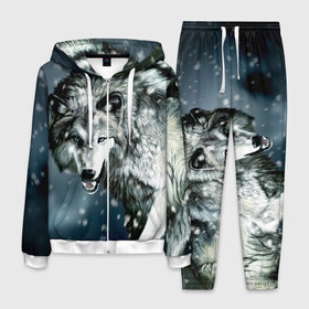 Мужской костюм 3D Волк: в городе Новоалтайск, 100% полиэстер | Манжеты и пояс оформлены тканевой резинкой, двухслойный капюшон со шнурком для регулировки, карманы спереди | animal | art | night | painting | predator | snow | view | winter | wolf | взгляд | волк | животное | зима | искусство | картина | ночь | снег | хищник