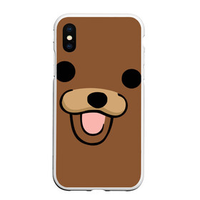 Чехол для iPhone XS Max матовый Медведь: в городе Новоалтайск, Силикон | Область печати: задняя сторона чехла, без боковых панелей | интернет | клевый | медведь | мем | мишка | мишки | прикол | прикольный | смешной | шутка