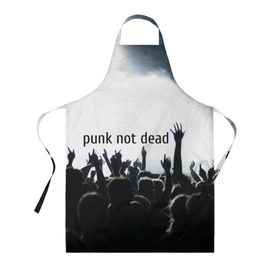 Фартук 3D с принтом Punk not dead в городе Новоалтайск, 100% полиэстер | общий размер — 65 х 85 см, ширина нагрудника — 26 см, горловина — 53 см, длина завязок — 54 см, общий обхват в поясе — 173 см. Принт на завязках и на горловине наносится с двух сторон, на основной части фартука — только с внешней стороны | punk not dead | бит | группа | драйв | дым | зал | концерт | музыка | надпись | панк | панк не умрет | панки | рок | слова | танцы | туман | тусовка | фраза | хой