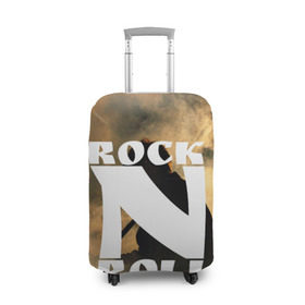 Чехол для чемодана 3D с принтом Rock n roll в городе Новоалтайск, 86% полиэфир, 14% спандекс | двустороннее нанесение принта, прорези для ручек и колес | rock n roll | английский | бит | весло | гитара | группа | драйв | дым | зал | концерт | крик | музыка | надпись | панк | панки | рок | рок н рол | скелет | слова | стах | танцы | туман | тусовка | фраза | хой | череп