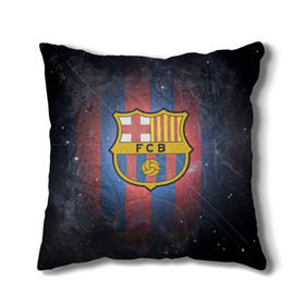 Подушка 3D с принтом Я фанат fc Barcelona! в городе Новоалтайск, наволочка – 100% полиэстер, наполнитель – холлофайбер (легкий наполнитель, не вызывает аллергию). | состоит из подушки и наволочки. Наволочка на молнии, легко снимается для стирки | barcelona | fc | барса | барселона | футбол