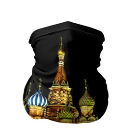 Бандана-труба 3D с принтом Москва в городе Новоалтайск, 100% полиэстер, ткань с особыми свойствами — Activecool | плотность 150‒180 г/м2; хорошо тянется, но сохраняет форму | kremlin | moscow | russia | город | кремль | москва | ночь | огни | река
