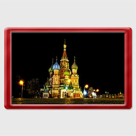Магнит 45*70 с принтом Москва в городе Новоалтайск, Пластик | Размер: 78*52 мм; Размер печати: 70*45 | kremlin | moscow | russia | город | кремль | москва | ночь | огни | река