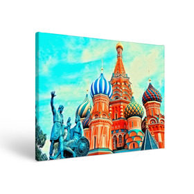 Холст прямоугольный с принтом Moscow Russia в городе Новоалтайск, 100% ПВХ |  | kremlin | moscow | russia | город | кремль | москва | ночь | огни | река