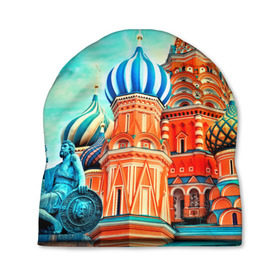 Шапка 3D с принтом Moscow Russia в городе Новоалтайск, 100% полиэстер | универсальный размер, печать по всей поверхности изделия | kremlin | moscow | russia | город | кремль | москва | ночь | огни | река