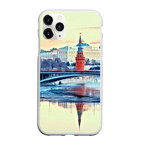 Чехол для iPhone 11 Pro матовый с принтом Река Москва в городе Новоалтайск, Силикон |  | Тематика изображения на принте: kremlin | moscow | russia | город | кремль | москва | ночь | огни | река