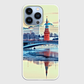 Чехол для iPhone 13 Pro с принтом Река Москва в городе Новоалтайск,  |  | kremlin | moscow | russia | город | кремль | москва | ночь | огни | река