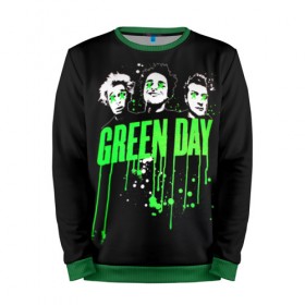 Мужской свитшот 3D с принтом Green Day 4 в городе Новоалтайск, 100% полиэстер с мягким внутренним слоем | круглый вырез горловины, мягкая резинка на манжетах и поясе, свободная посадка по фигуре | american idiot | green day | грин дей | грин дэй