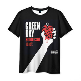 Мужская футболка 3D с принтом Green Day 3 в городе Новоалтайск, 100% полиэфир | прямой крой, круглый вырез горловины, длина до линии бедер | Тематика изображения на принте: american idiot | green day | грин дей | грин дэй