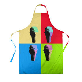 Фартук 3D с принтом Pop Ice Cream в городе Новоалтайск, 100% полиэстер | общий размер — 65 х 85 см, ширина нагрудника — 26 см, горловина — 53 см, длина завязок — 54 см, общий обхват в поясе — 173 см. Принт на завязках и на горловине наносится с двух сторон, на основной части фартука — только с внешней стороны | food | ice cream | love | вкусно | еда | мороженое