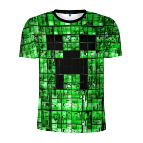 Мужская футболка 3D спортивная с принтом Minecraft в городе Новоалтайск, 100% полиэстер с улучшенными характеристиками | приталенный силуэт, круглая горловина, широкие плечи, сужается к линии бедра | game | green | minecraft | игра | игрок | компьютерные игры | майнкрафт