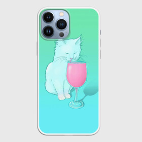 Чехол для iPhone 13 Pro Max с принтом Напиток в городе Новоалтайск,  |  | Тематика изображения на принте: cat | kitty | животные | киса | кот | котенок | котэ | кошка