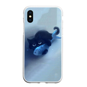 Чехол для iPhone XS Max матовый с принтом Рыбка в городе Новоалтайск, Силикон | Область печати: задняя сторона чехла, без боковых панелей | cat | kitty | животные | киса | кот | котенок | котэ | кошка