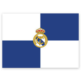 Поздравительная открытка с принтом Real Madrid №1! в городе Новоалтайск, 100% бумага | плотность бумаги 280 г/м2, матовая, на обратной стороне линовка и место для марки
 | fc | fcb | lfp | real madrid | болельщикам | испания | испанская премьер лига | испанский | мадрид | реал | реал мадрид | футбольный клуб