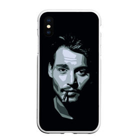 Чехол для iPhone XS Max матовый с принтом Джонни Депп в городе Новоалтайск, Силикон | Область печати: задняя сторона чехла, без боковых панелей | Тематика изображения на принте: johnny depp | джонни депп