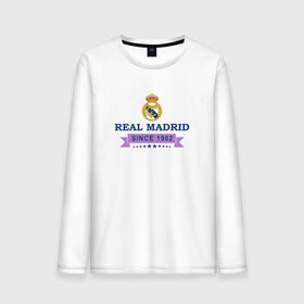 Мужской лонгслив хлопок с принтом Real Madrid - Classic 1902 в городе Новоалтайск, 100% хлопок |  | real | real madrid | мадрид | реал | футбол