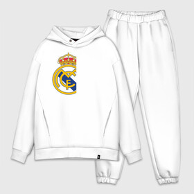 Мужской костюм хлопок OVERSIZE с принтом Real Madrid   RM CF (Classic) в городе Новоалтайск,  |  | cf | real | real madrid | rn | мадрид | реал | футбол