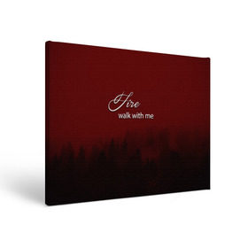 Холст прямоугольный с принтом Twin Peaks в городе Новоалтайск, 100% ПВХ |  | twin peaks | лес | лора палмер | ночь | огонь | сова | сосны | твин пикс