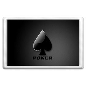 Магнит 45*70 с принтом Poker (пики) в городе Новоалтайск, Пластик | Размер: 78*52 мм; Размер печати: 70*45 | Тематика изображения на принте: 