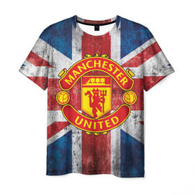 Мужская футболка 3D с принтом Manchester United №1! в городе Новоалтайск, 100% полиэфир | прямой крой, круглый вырез горловины, длина до линии бедер | manchester united | манчестер | юнайтед