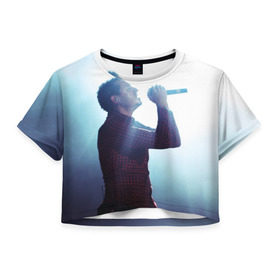 Женская футболка 3D укороченная chester bennington: в городе Новоалтайск, 100% полиэстер | круглая горловина, длина футболки до линии талии, рукава с отворотами | bennington | chester | linkin park | беннингтон | линкин парк | честер