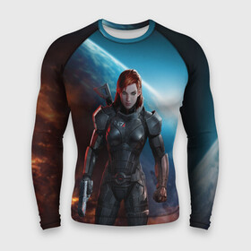 Мужской рашгард 3D с принтом Mass Effect в городе Новоалтайск,  |  | n7 | shepard | галактика | жнец | космос | масс | нормандия | планета | шепард | эффект