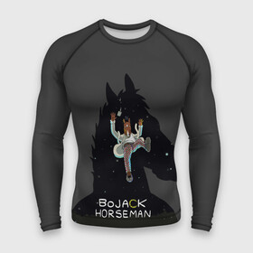 Мужской рашгард 3D с принтом Конь БоДжек в городе Новоалтайск,  |  | bojack horseman | конь бо джек | конь боджек