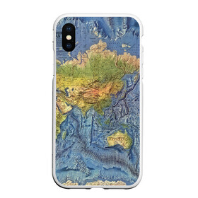 Чехол для iPhone XS Max матовый с принтом Карта в городе Новоалтайск, Силикон | Область печати: задняя сторона чехла, без боковых панелей | география | земля | мир