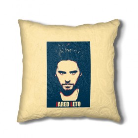 Подушка 3D с принтом Jared Leto в городе Новоалтайск, наволочка – 100% полиэстер, наполнитель – холлофайбер (легкий наполнитель, не вызывает аллергию). | состоит из подушки и наволочки. Наволочка на молнии, легко снимается для стирки | 30 seconds to mars | 30 секунд до марса | jared leto | shannon | tomo | джаред лето