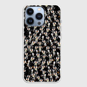 Чехол для iPhone 13 Pro с принтом Дурацкие пингвины в городе Новоалтайск,  |  | Тематика изображения на принте: антарктида | антарктика | пингвин | полюс | полярник | птенец | птицы | толпа