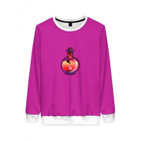 Женский свитшот 3D с принтом Колба в городе Новоалтайск, 100% полиэстер с мягким внутренним слоем | круглый вырез горловины, мягкая резинка на манжетах и поясе, свободная посадка по фигуре | кислота | колба | пробирка | химия