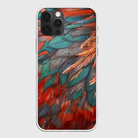 Чехол для iPhone 12 Pro Max с принтом Перья в городе Новоалтайск, Силикон |  | зеленые | красные | перья | птица