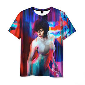 Мужская футболка 3D с принтом Ghost In The Shell 13 в городе Новоалтайск, 100% полиэфир | прямой крой, круглый вырез горловины, длина до линии бедер | anime | аниме | анимешник | анимешникам | девятый отдел | ко:каку кидо:тай | кусанаги | майор | мотоко | призрак в доспехах | спецподразделение по предотвращению захвата оболочки. мотоко кусанаги