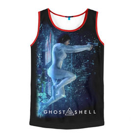 Мужская майка 3D с принтом Ghost In The Shell 3 в городе Новоалтайск, 100% полиэстер | круглая горловина, приталенный силуэт, длина до линии бедра. Пройма и горловина окантованы тонкой бейкой | Тематика изображения на принте: anime | аниме | анимешник | анимешникам | девятый отдел | ко:каку кидо:тай | кусанаги | майор | мотоко | призрак в доспехах | спецподразделение по предотвращению захвата оболочки. мотоко кусанаги
