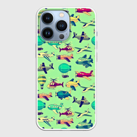 Чехол для iPhone 13 Pro с принтом Самолетики в городе Новоалтайск,  |  | воздушный транспорт | паттерн