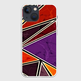 Чехол для iPhone 13 mini с принтом Линии поп арт в городе Новоалтайск,  |  | Тематика изображения на принте: абстракция | бумага | геометрия | грани | изгиб | линии | оптические | полигоны | полосы | постель | розовый | сочетания | текстура | треугольники
