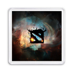 Магнит 55*55 с принтом Dota II в городе Новоалтайск, Пластик | Размер: 65*65 мм; Размер печати: 55*55 мм | dota | дота | дота2 | космос | лого