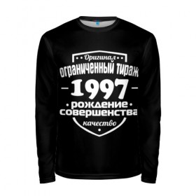 Мужской лонгслив 3D с принтом Рождение совершенства 1997 в городе Новоалтайск, 100% полиэстер | длинные рукава, круглый вырез горловины, полуприлегающий силуэт | 