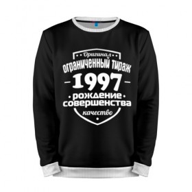 Мужской свитшот 3D с принтом Рождение совершенства 1997 в городе Новоалтайск, 100% полиэстер с мягким внутренним слоем | круглый вырез горловины, мягкая резинка на манжетах и поясе, свободная посадка по фигуре | 