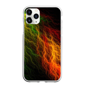 Чехол для iPhone 11 Pro матовый с принтом Цветные линии в городе Новоалтайск, Силикон |  | молния | пестрый | разноцветный