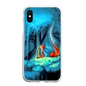 Чехол для iPhone XS Max матовый с принтом Лиса в городе Новоалтайск, Силикон | Область печати: задняя сторона чехла, без боковых панелей | бабочки | лес | лесной дух | лиса | прикольные | природа | фэнтези