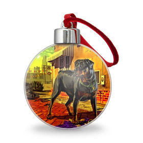 Ёлочный шар с принтом Чомп в городе Новоалтайск, Пластик | Диаметр: 77 мм | Тематика изображения на принте: cover | game | grand theft auto | grand theft auto iv | gta | gta 5 | gta iv | niko bellic | rockstar games | нико беллик