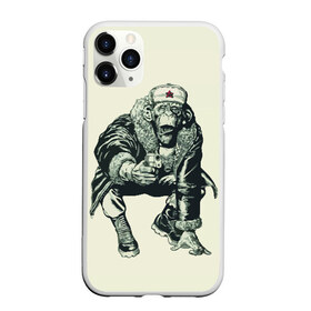 Чехол для iPhone 11 Pro матовый с принтом Обезьяна с пистолетом в городе Новоалтайск, Силикон |  | звезда | пистолет | шапка | шимпанзе