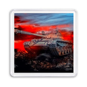 Магнит 55*55 с принтом Tank в городе Новоалтайск, Пластик | Размер: 65*65 мм; Размер печати: 55*55 мм | Тематика изображения на принте: 3d | 9 мая | война | огонь | победа | танк | танкист | техника