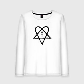 Женский лонгслив хлопок с принтом HIM. Heartagram (черная) в городе Новоалтайск, 100% хлопок |  | heartgram | him | love metal | ville valo | вилле вало | хим