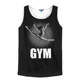 Мужская майка 3D с принтом Gym в городе Новоалтайск, 100% полиэстер | круглая горловина, приталенный силуэт, длина до линии бедра. Пройма и горловина окантованы тонкой бейкой | girl | jump | sport | sportswoman | гимнастика | девушка | прыжок | спорт | спортсменка | фитнес