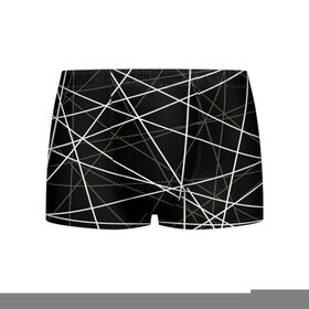 Мужские трусы 3D с принтом geometry texture в городе Новоалтайск, 50% хлопок, 50% полиэстер | классическая посадка, на поясе мягкая тканевая резинка | геометрия | грани | изгиб | линии | полигоны | полосы | текстура