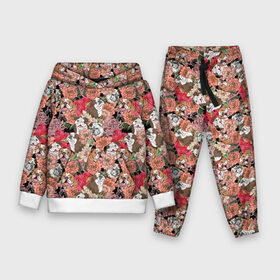 Детский костюм 3D (с толстовкой) с принтом Dogs and flowers в городе Новоалтайск,  |  | boxer | cute | dog | flower | flowers | love | lovely | summer | боксер | бульдог | летний | лето | пес | пионы | собака | собачка | цветочный | цветы