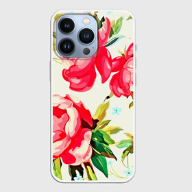 Чехол для iPhone 13 Pro с принтом Пиончики в городе Новоалтайск,  |  | 3d | весна | другие | лето | пионы | прикольные | светлый фон | текстуры | узоры | фон | цветные | цветы | яркие